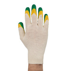 Перчатки х/б с двойным латексным обливом М - фото 3