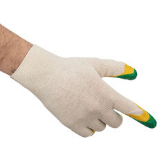 Перчатки х/б с двойным латексным обливом М - фото 2