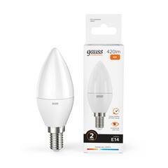 Лампа светодиодная Gauss E14 3000К 6 Вт 420 Лм 180-240 В свеча матовая - фото 7