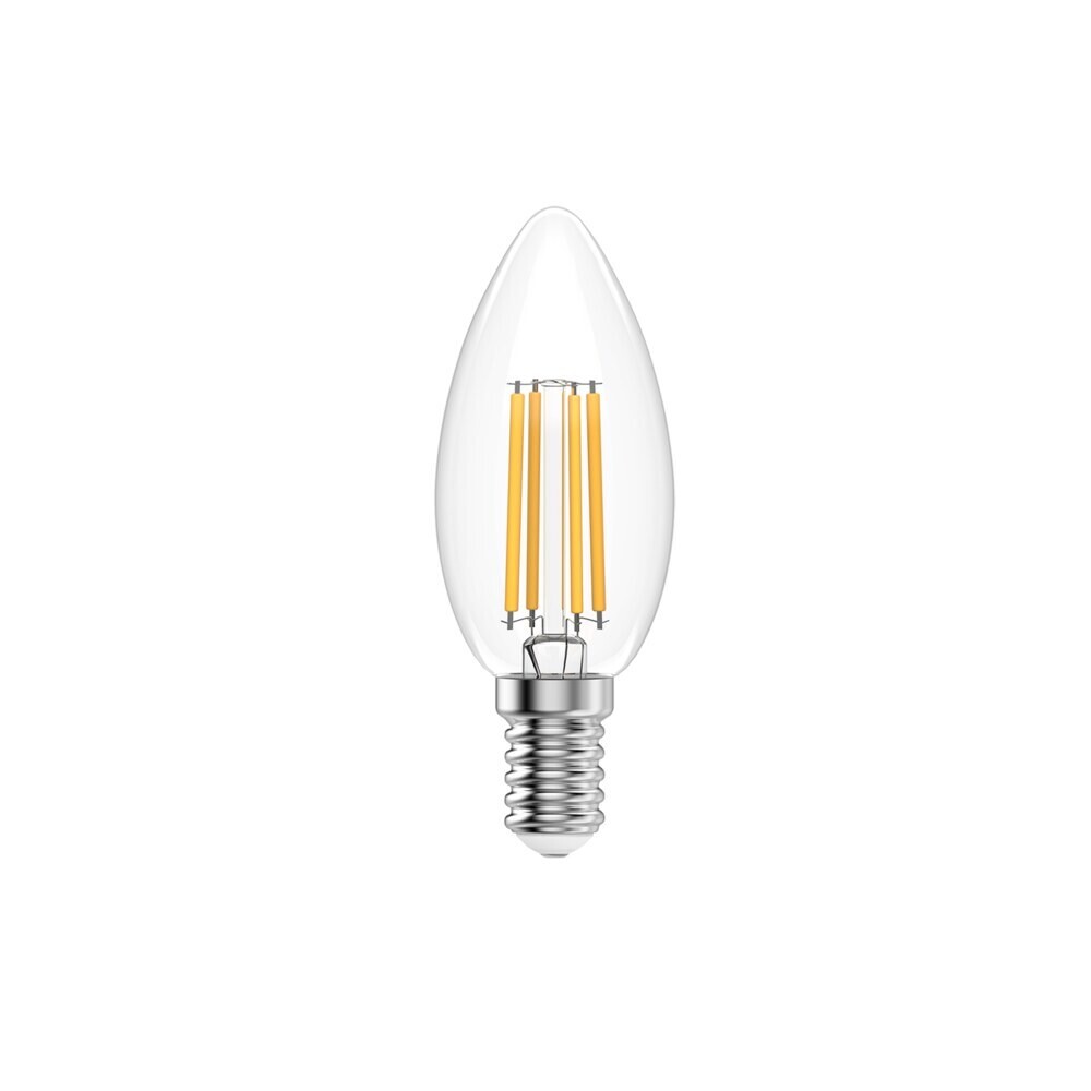 Изображение товара Лампа светодиодная филаментная Gauss E14 2700К 10 Вт 650 Лм 190-240 В свеча прозрачная