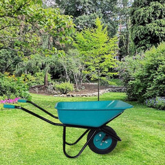 Тачка садово-строительная одноколесная РВ Пласт 120 л 180 кг ударопрочная усиленная морозостойкая (273) - фото 2