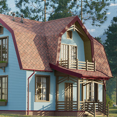 Черепица гибкая коньково-карнизная Docke PIE Eurasia красная 11/22 пог.м - фото 2