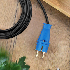 Вилка штепсельная Svet с заземлением IP44 синяя - фото 2