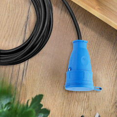 Розетка штепсельная Svet одинарная с заземлением IP44 синяя - фото 2