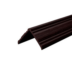 Уголок ПВХ 40х40х2700 мм фигурный 302 венге черный - фото 1