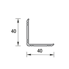 Уголок ПВХ 40х40х2700 мм фигурный 267 клен белый - фото 2