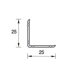 Уголок ПВХ 25х25х2700 мм фигурный 267 клен белый - фото 2