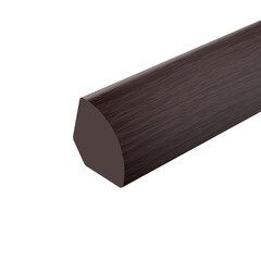 Уголок ПВХ 14х14х2700 мм округлый 302 венге черный - фото 1