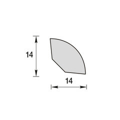 Уголок ПВХ 14х14х2700 мм округлый 302 венге черный - фото 2