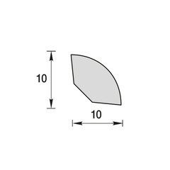 Уголок ПВХ 10х10х2700 мм округлый 229 дуб латте - фото 2