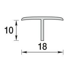 Профиль соединительный ПВХ 18х10х2700 мм 001 белый - фото 2