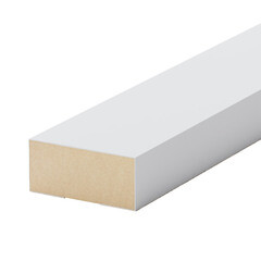 Декоративная рейка МДФ 27х12х2800 мм белая Stella - фото 1