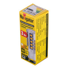 Лампа светодиодная Navigator G9 3 Вт 3000К теплый свет 220 В капсула (719930/71993) - фото 3