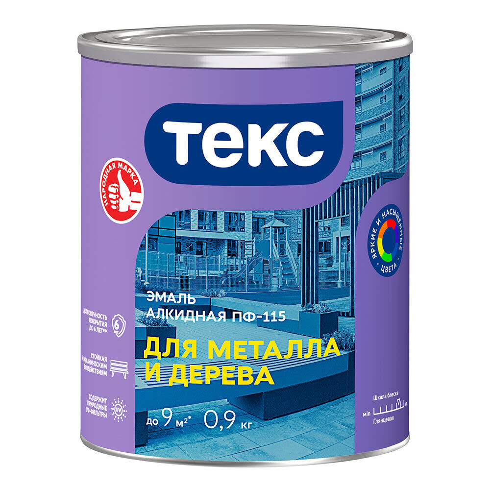 

Эмаль ПФ-115 алкидная Текс Оптимум темно-синяя глянцевая 0,9 кг, Синий