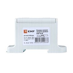 Клемма силовая двойная EKF PROxima 16-95 кв.мм 800 В вводная серая (plc-kvs2-16-95-grey) - фото 2