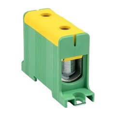 Клемма силовая одинарная EKF PROxima 35-150 кв.мм 800 В вводная желто-зеленая (plc-kvs-35-150-y-green) - фото 1