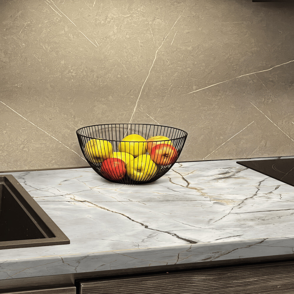 

Столешница азул оникс 1500х600х26 мм ЛДСП Ultradecor, Белый