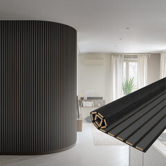 Панель акустическая 600х2780х9 мм Stella black lead 1,67 кв.м - фото 3