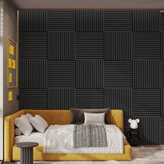 Панель акустическая 600х600х9 мм Stella black lead 0,36 кв.м - фото 3