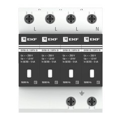 Ограничитель напряжения модульный EKF PROxima 230 В 5 кА 4P (opv-d4) - фото 4