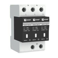 Изображение товара Ограничитель напряжения модульный EKF PROxima 230 В 5 кА 3P (opv-d3)