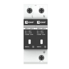 Ограничитель напряжения модульный EKF 400 В 20 кА 2P (opv-c2) - фото 3