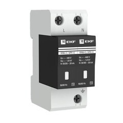 Ограничитель напряжения модульный EKF 400 В 20 кА 2P (opv-c2) - фото 1