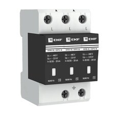 Ограничитель напряжения модульный EKF PROxima 400 В 30 кА 3P (opv-b3)