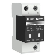 Ограничитель напряжения модульный EKF PROxima 400 В 30 кА 2P (opv-b2)