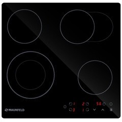 Варочная панель электрическая Maunfeld EVCE594SMDPBK 4 конфорки черная