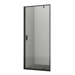 Изображение товара Душевая дверь WasserKraft Elbe 74P стекло прозрачное 80х200 см профиль черный 6 мм распашная (74P27)