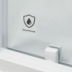 Душевая дверь WasserKraft Rhin 44S стекло прозрачное 100х200 см профиль белый 6 мм раздвижная (44S12) - фото 5