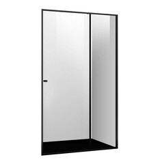 Душевая дверь WasserKraft Dill 61S стекло прозрачное 100х120 см профиль черный 6 мм раздвижная (61S12) - фото 1