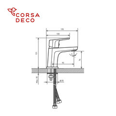 Смеситель для раковины Corsa Deco CX однорычажный черный (FBCXB) - фото 13