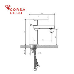 Смеситель для раковины Corsa Deco DX однорычажный хром (FBDX) - фото 13