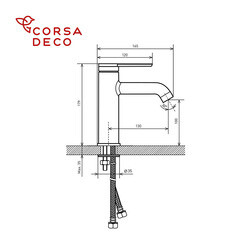 Смеситель для раковины Corsa Deco VX однорычажный черный (FBVXB) - фото 14