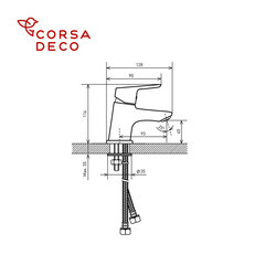 Смеситель для раковины Corsa Deco PX однорычажный хром (FBPX) - фото 13