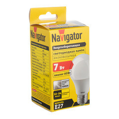 Лампа светодиодная Navigator E27 4000К 7 Вт 560 Лм 12-24 В груша A60 матовая - фото 4