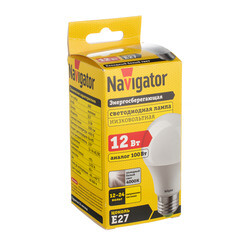 Лампа светодиодная Navigator E27 4000К 12 Вт 1000 Лм 12-24 В груша A60 матовая - фото 3
