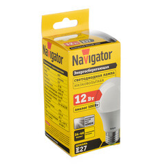 Лампа светодиодная Navigator E27 4000К 12 Вт 1000 Лм 24-48 В груша A60 матовая - фото 2