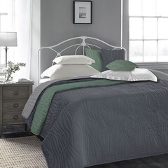 Покрывало 200х220 см Melissa Кора двустороннее стеганое графит/гранит (5091650 06) - фото 2