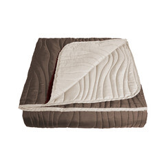 Изображение товара Покрывало 200х220 см Melissa Кора двустороннее стеганое жемчуг/миндаль (5091650 03)