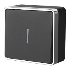 Изображение товара Выключатель Werkel Gallant одноклавишный накладной черный/хром с подсветкой (a050979)