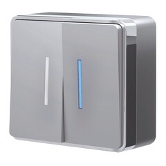 Изображение товара Выключатель Werkel Gallant двухклавишный накладной серебряный с подсветкой (a052770)