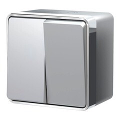 Изображение товара Выключатель Werkel Gallant двухклавишный накладной серебряный (a052771)