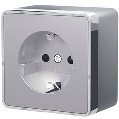 Розетка Werkel Gallant накладная серебряная (a052773) - фото 1