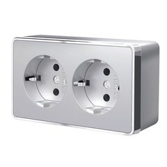 Розетка Werkel Gallant накладная серебряная (a052776) - фото 1