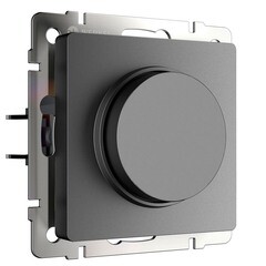 Изображение товара Диммер Werkel встраиваемый графит матовый поворотно-нажимной (a069591)