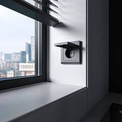 Розетка Werkel встраиваемая графит матовый со шторками с крышкой (a069592) - фото 2