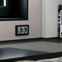 Рамка для двойной розетки Werkel Stark черная (a050921) - фото 2